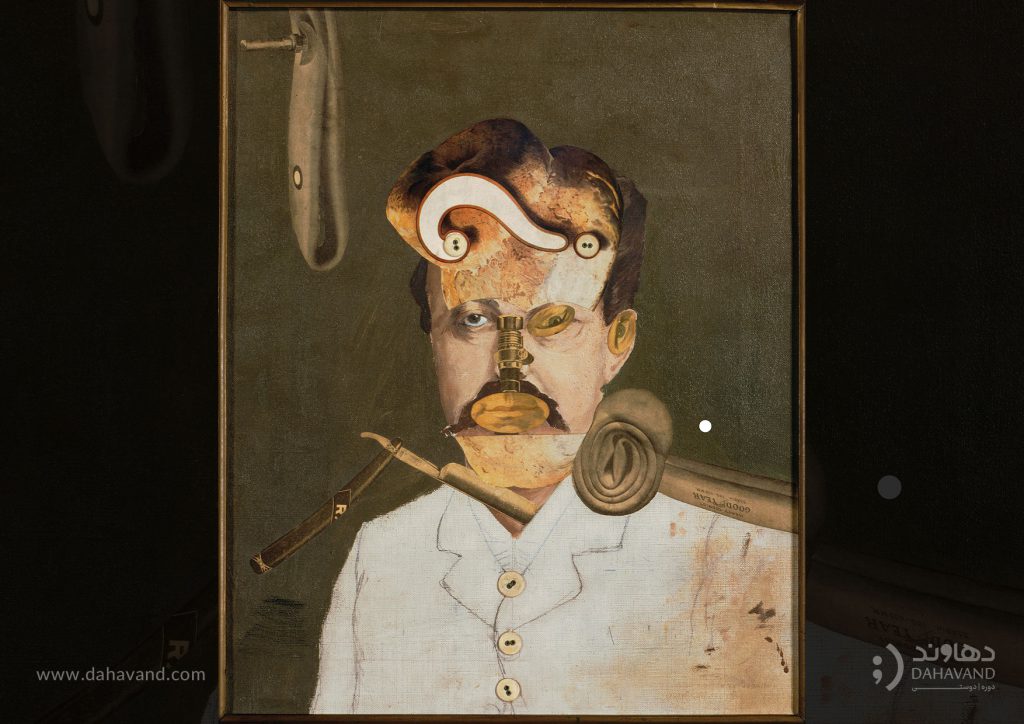 ترکیب تصاویر و کلاژ چهره مرد اثر جورج گروس فتومونتاژ